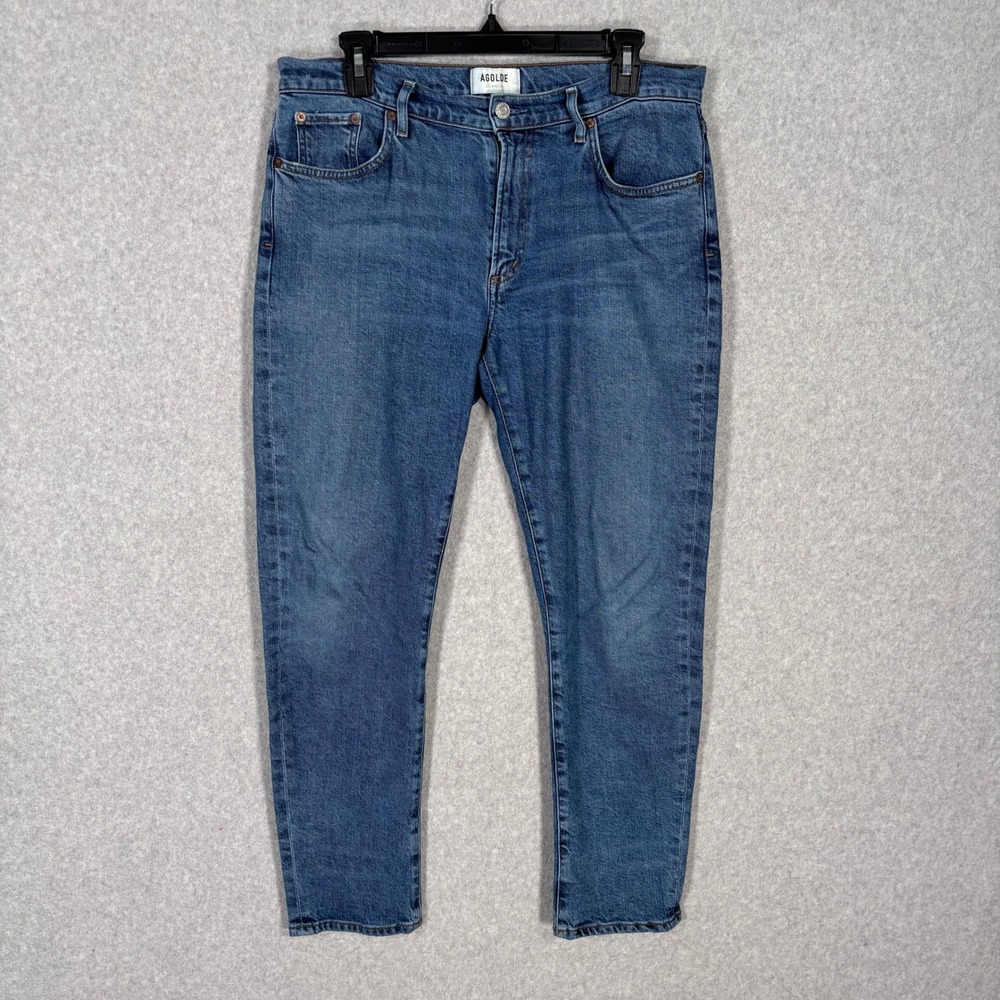 AGOLDE Toni Straight Leg Jeans Size 30 Stretch Mid Rise Ankle Organic Cotton